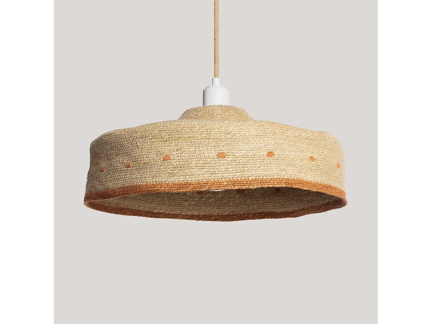 Lampada Sospensione Fibre Naturali Arya Arancione