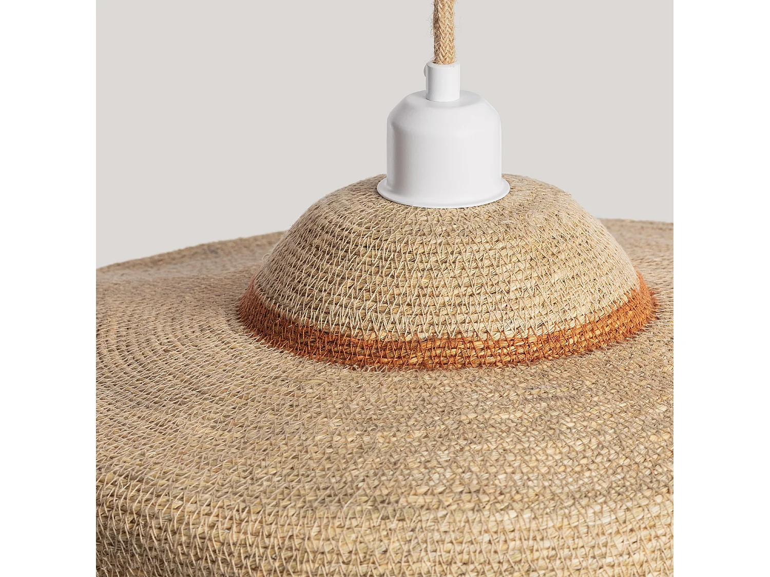 Lampada Sospensione Fibre Naturali Arya Arancione