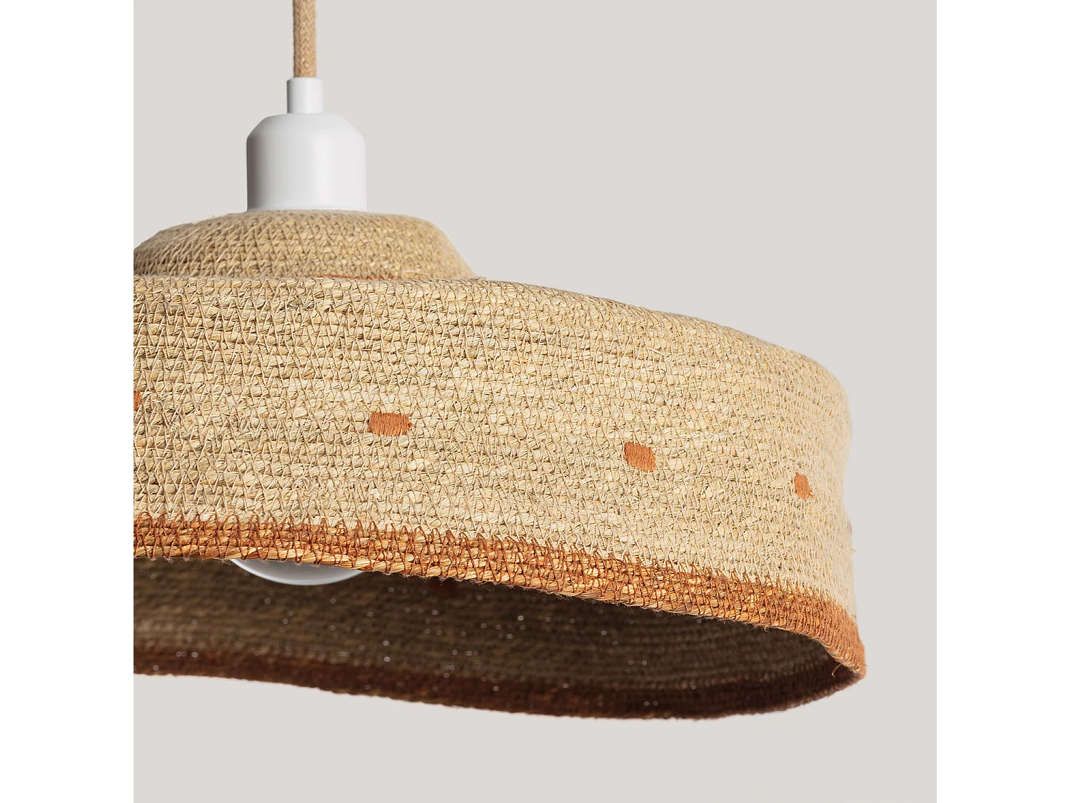 Lampada Sospensione Fibre Naturali Arya Arancione