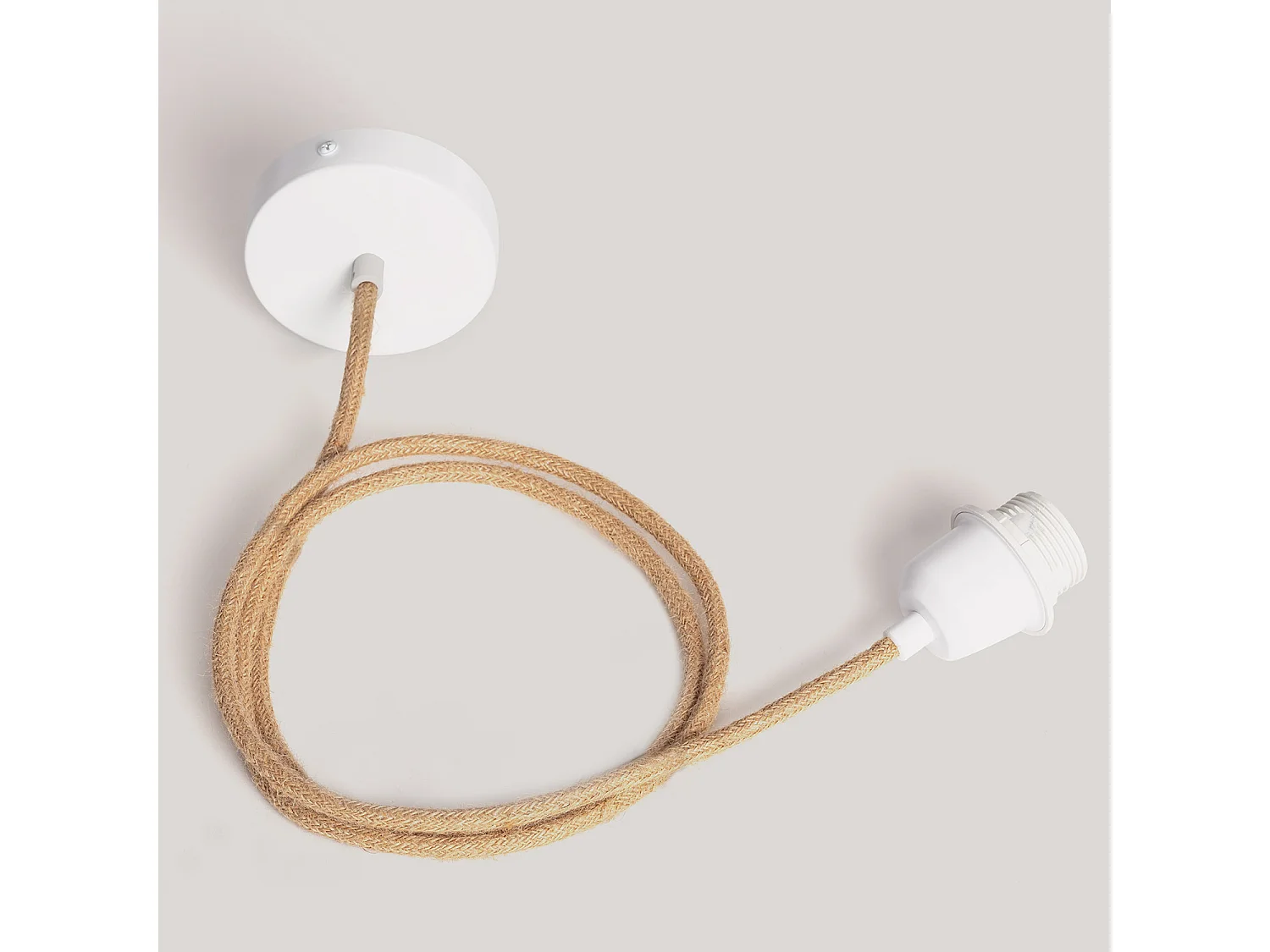 Lampada Sospensione Fibre Naturali Arya Arancione