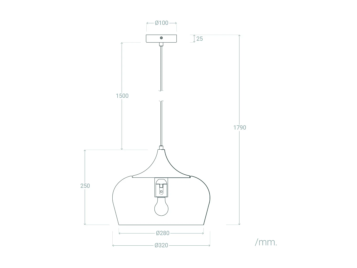 Lámpara Colgante Metal y Madera Serena Blanco