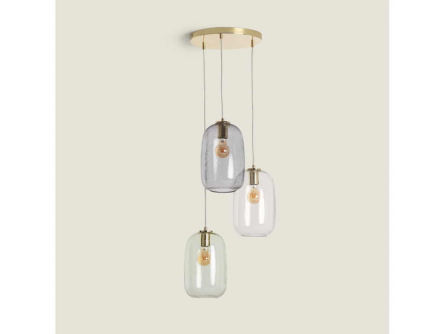 Lampada a Sospensione Vetro Bonhomía Multicolore