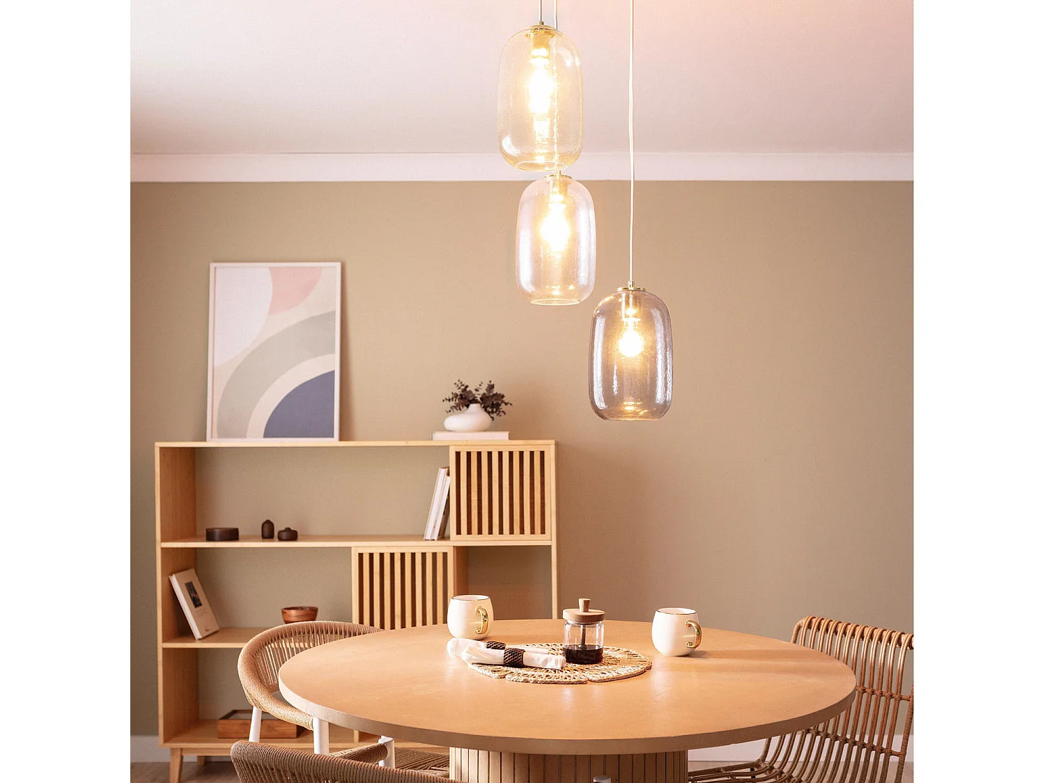 Lampada a Sospensione Vetro Bonhomía Multicolore