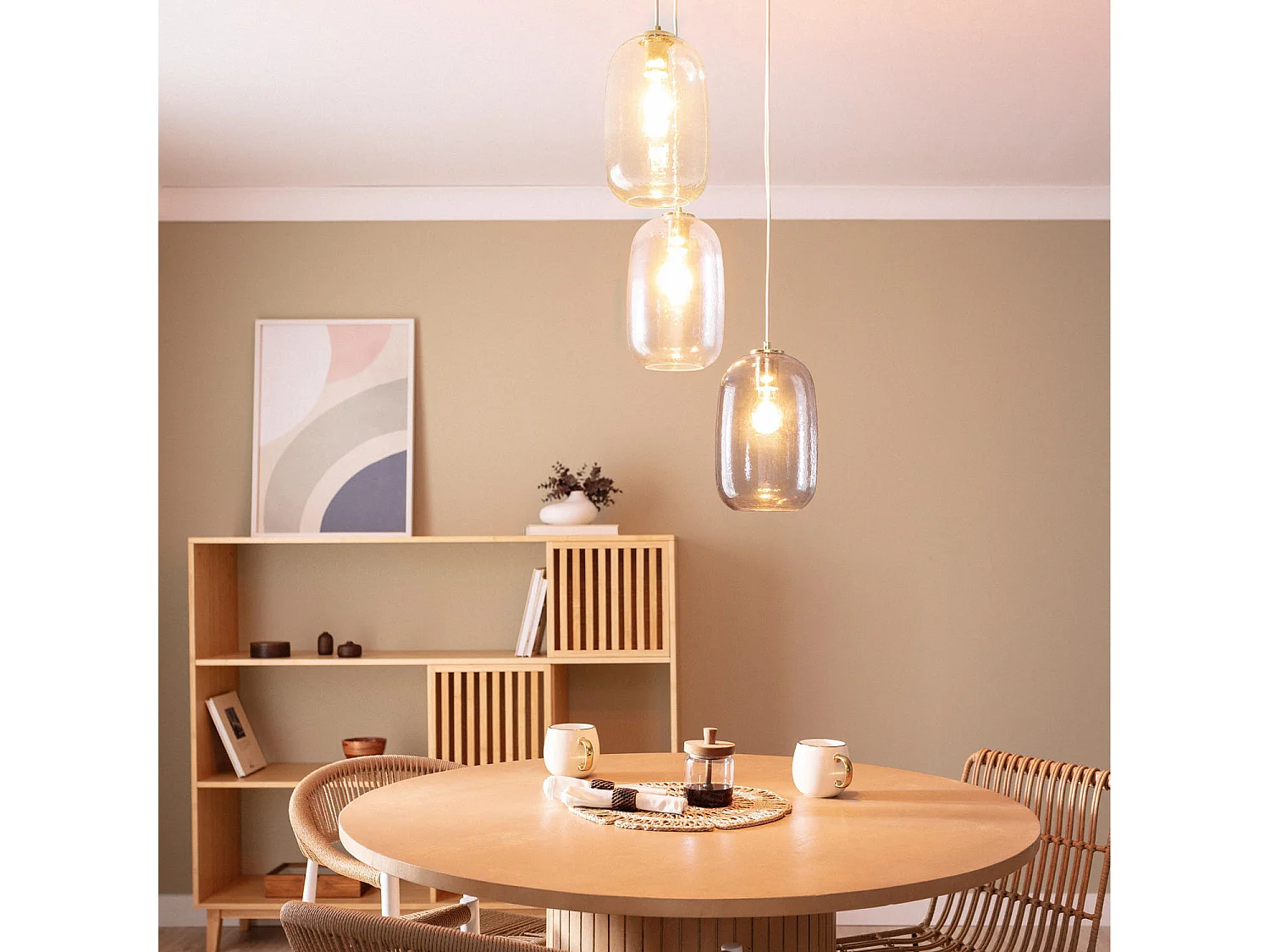 Lámpara Colgante Cristal Bonhomía Multicolor