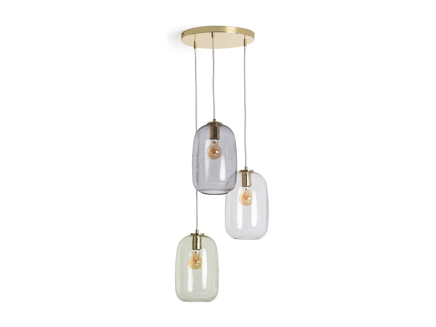 Lámpara Colgante Cristal y Metal Bonhomía Multicolor