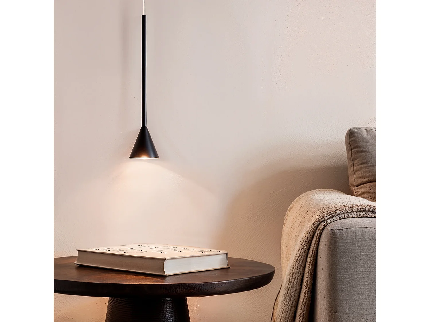 Lámpara Colgante LED 6W Aluminio Piaski Negro