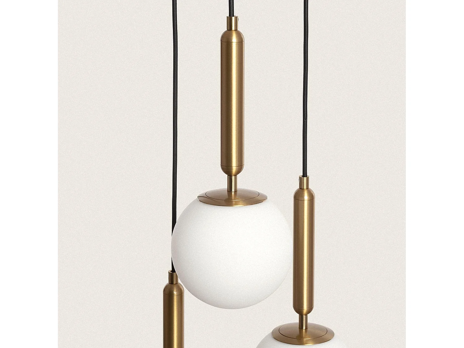 Suspension Métal et Verre Tri Oto Doré