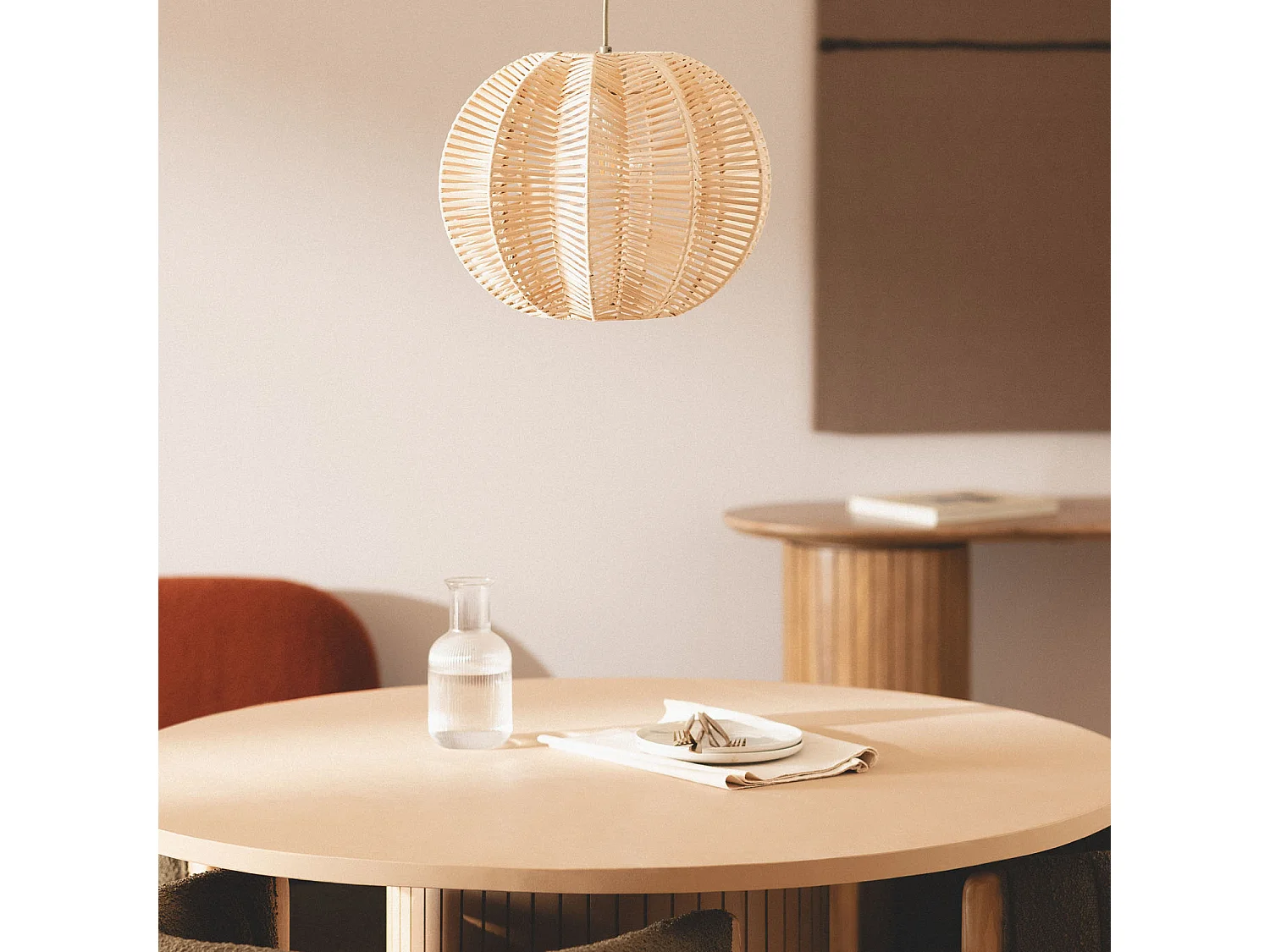 Lampada a Sospensione Rattan Tobonga Naturale