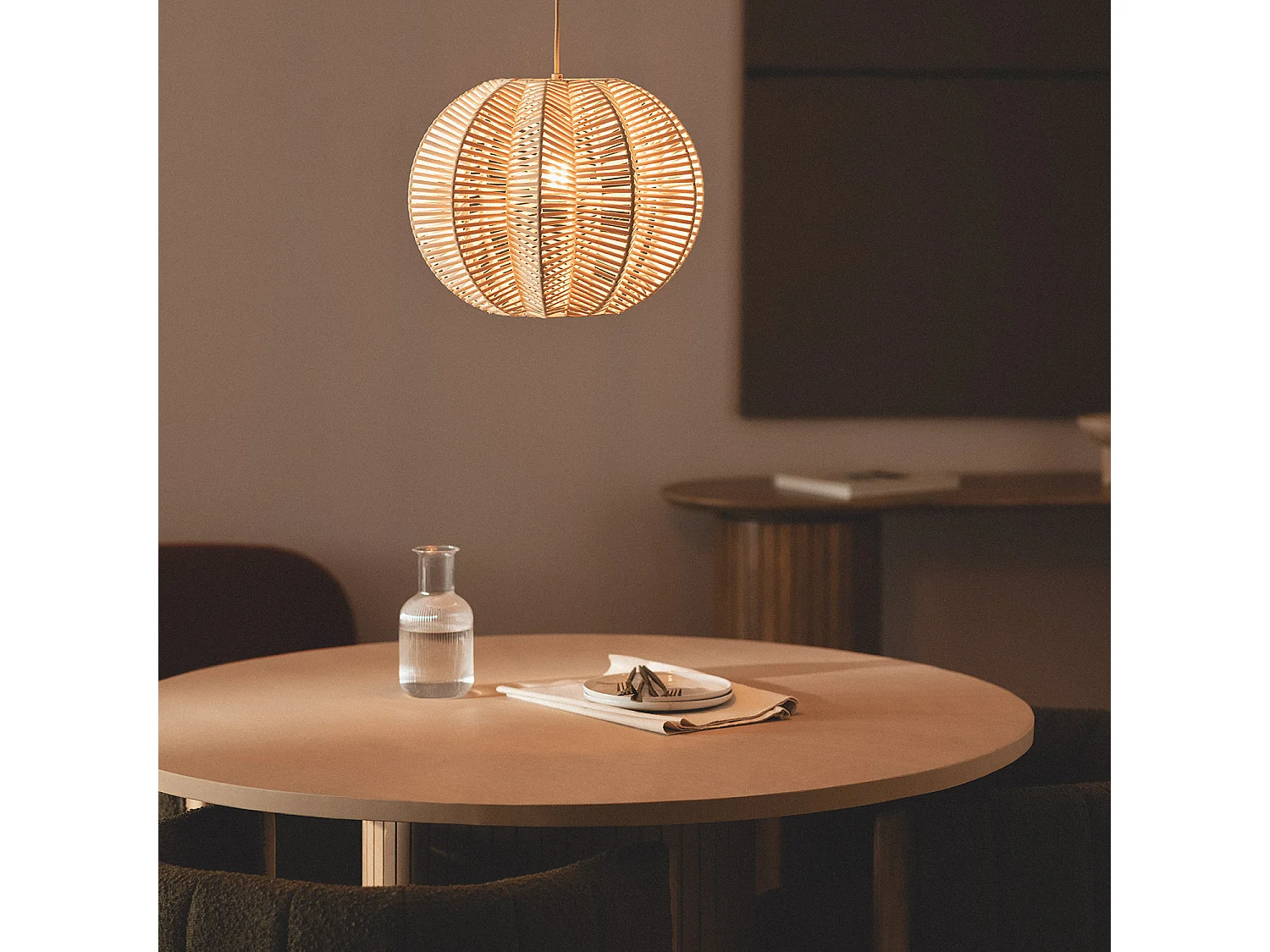 Lampada a Sospensione Rattan Tobonga Naturale