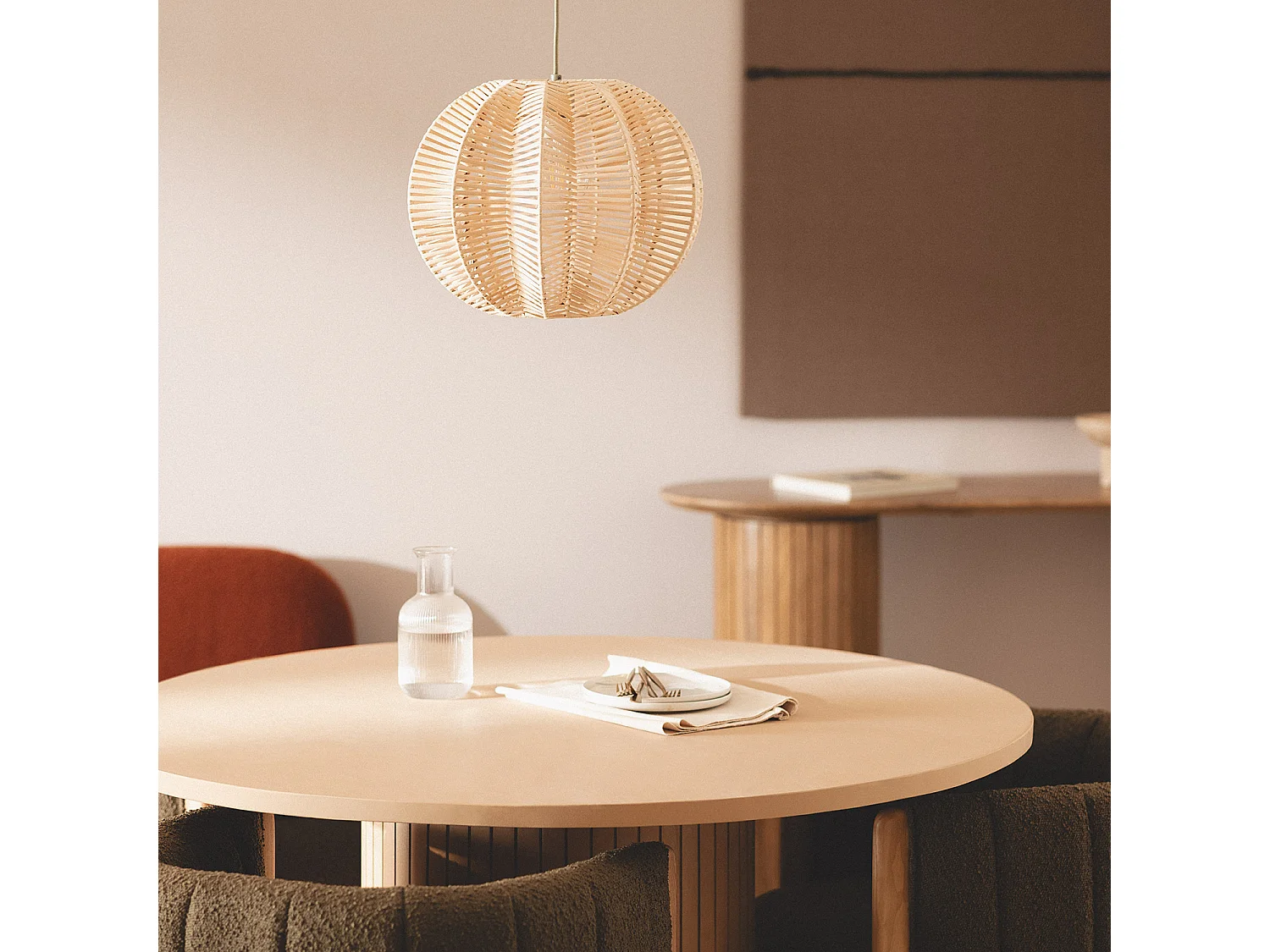 Lampada a Sospensione Rattan Tobonga Naturale