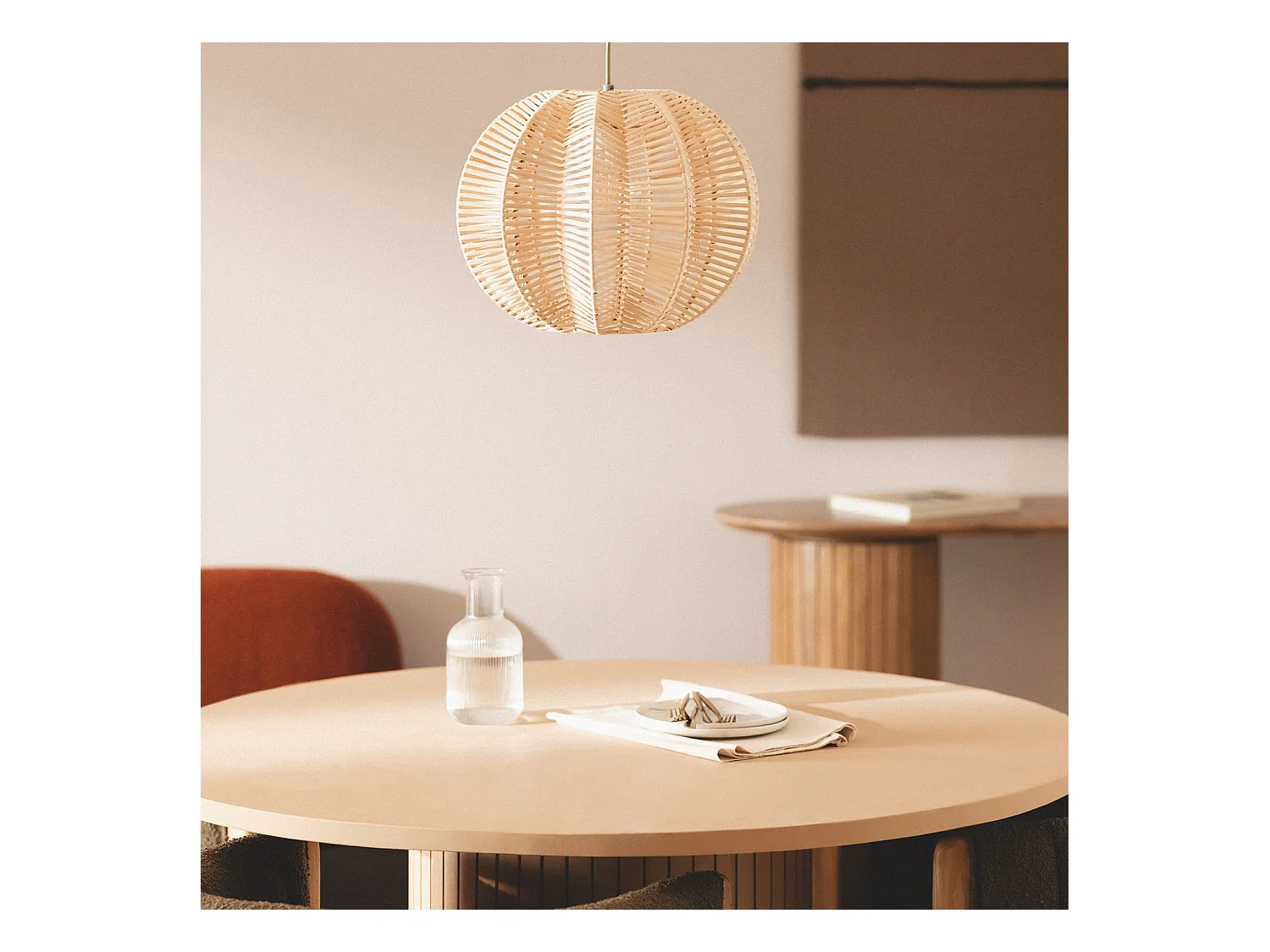 Suspension Rotin Tobonga Naturel