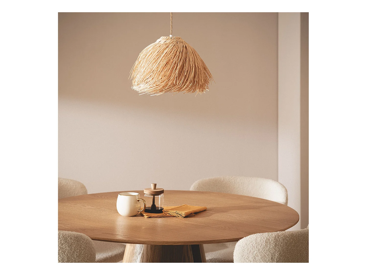 Suspension Rotin Bungarby Naturel