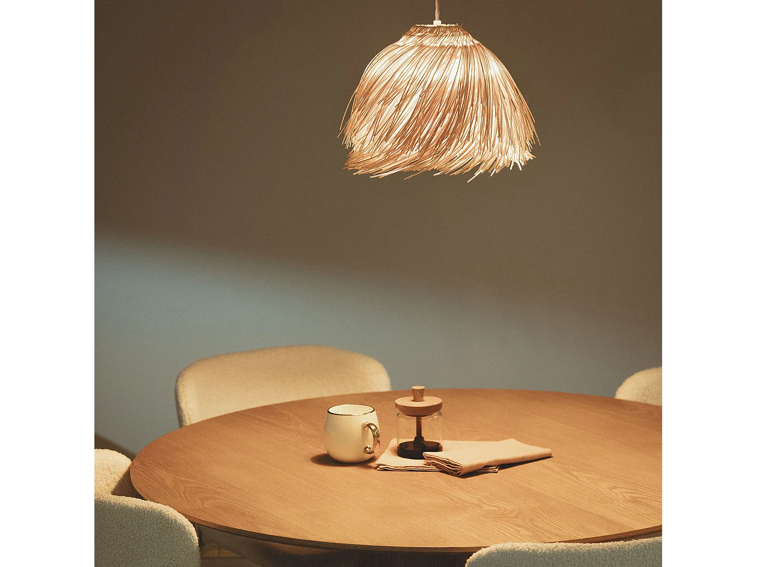 Suspension Rotin Bungarby Naturel