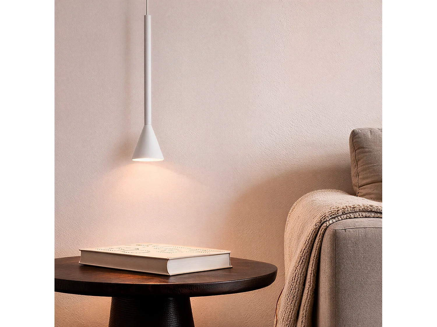 Lámpara Colgante LED 6W Aluminio Piaski Blanco