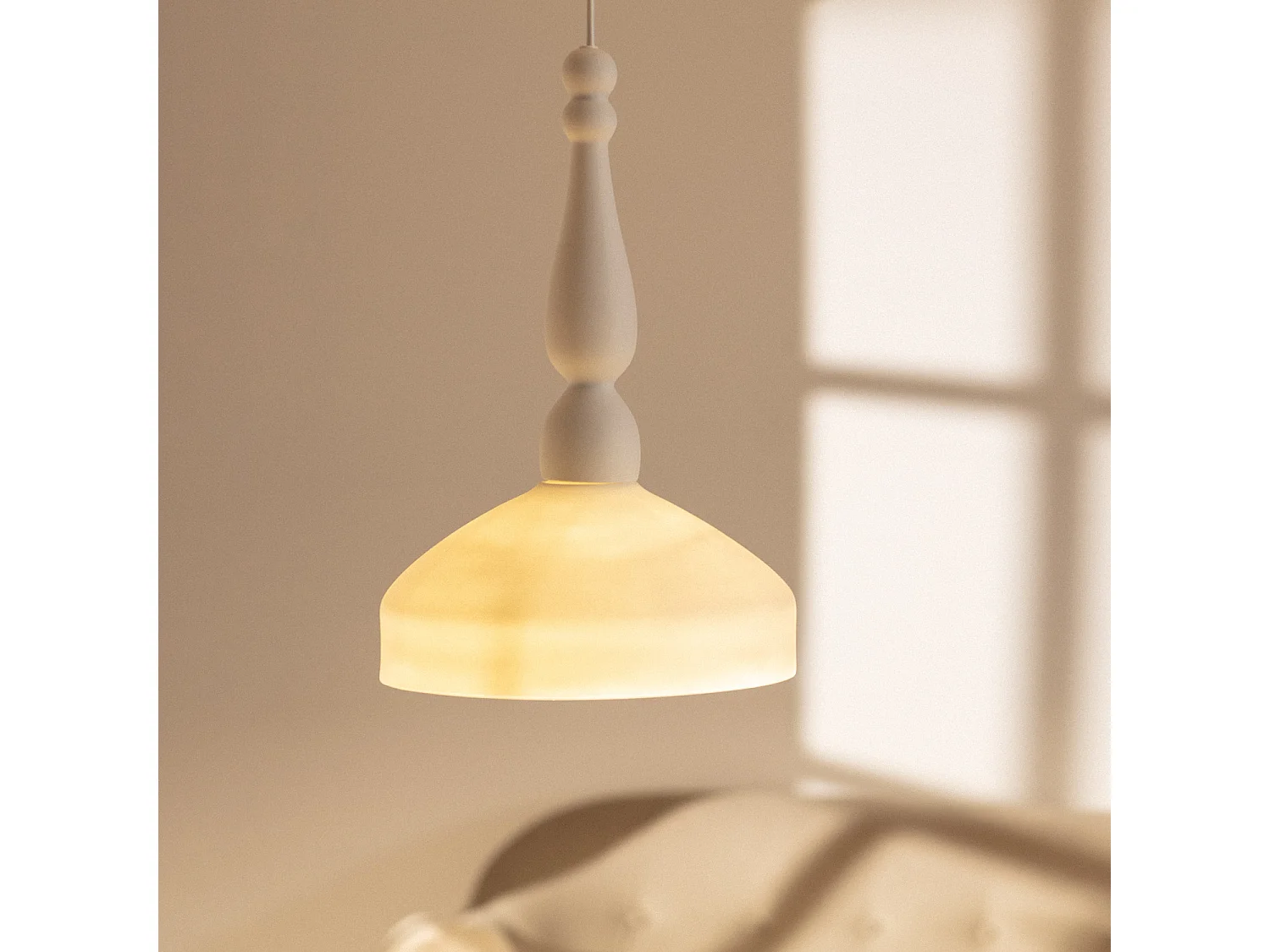 Lámpara Colgante Cerámica Almanzor Blanco