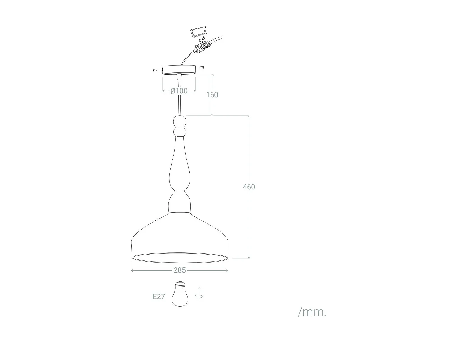Lámpara Colgante Cerámica Almanzor Blanco