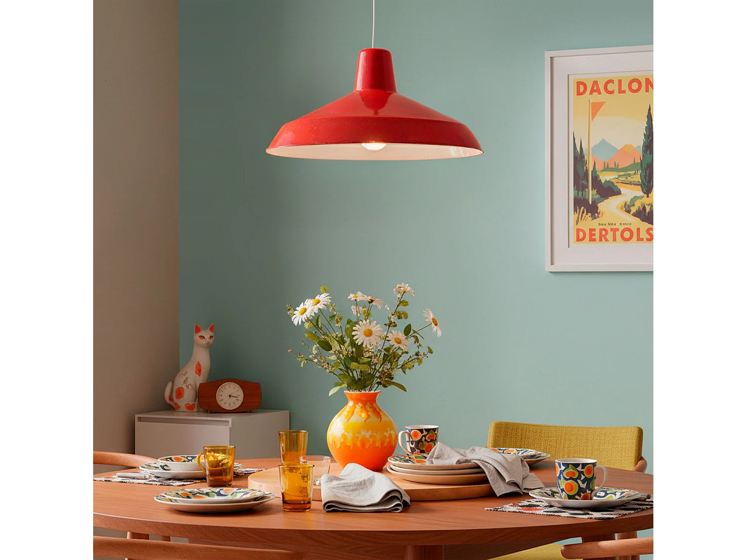 Lampada a Sospensione Metallo Meistter Rosso