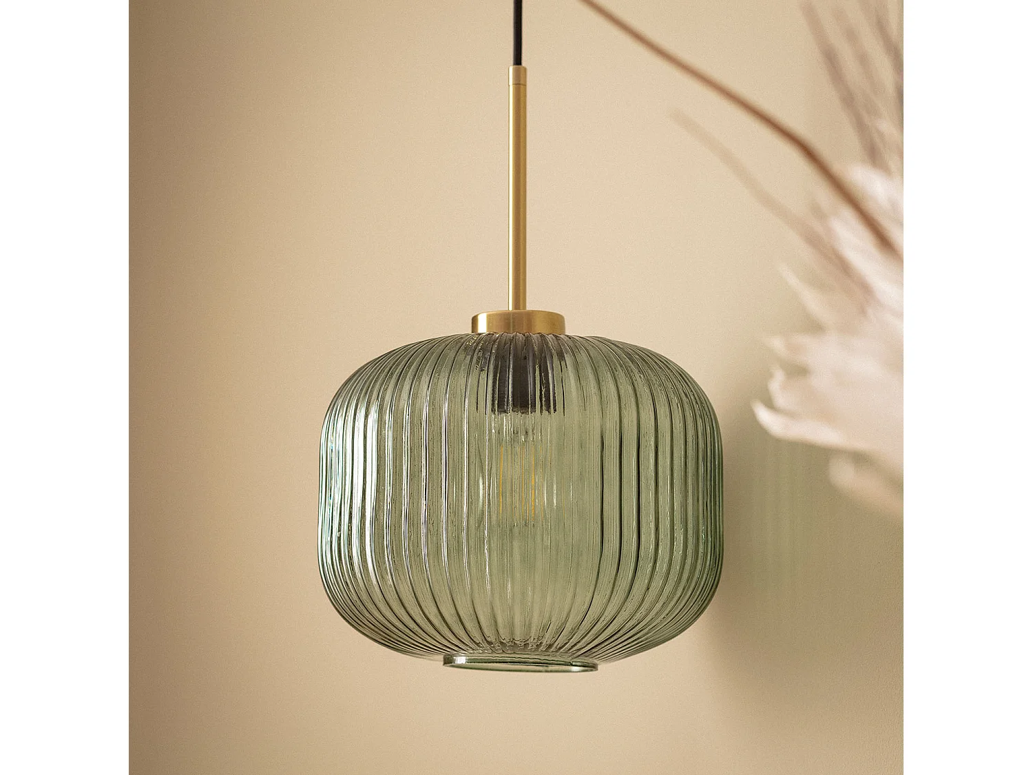 Suspension Verre Edwin Vert