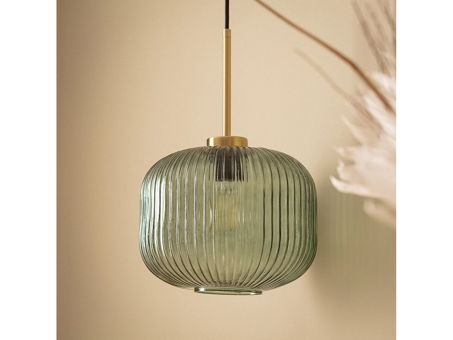 Lámpara Colgante Cristal Edwin Verde