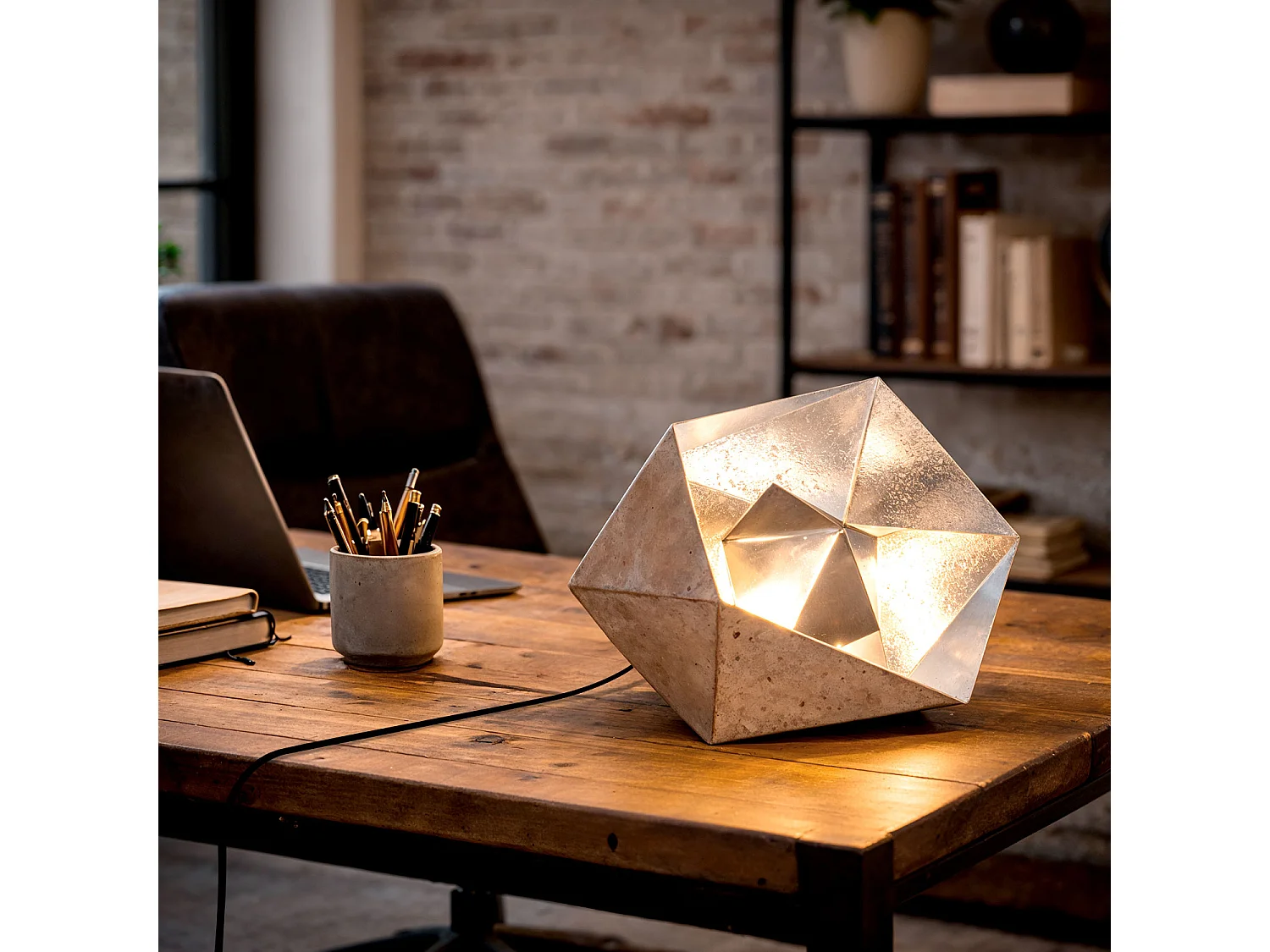 Lampe à Poser Métal Elia Argent