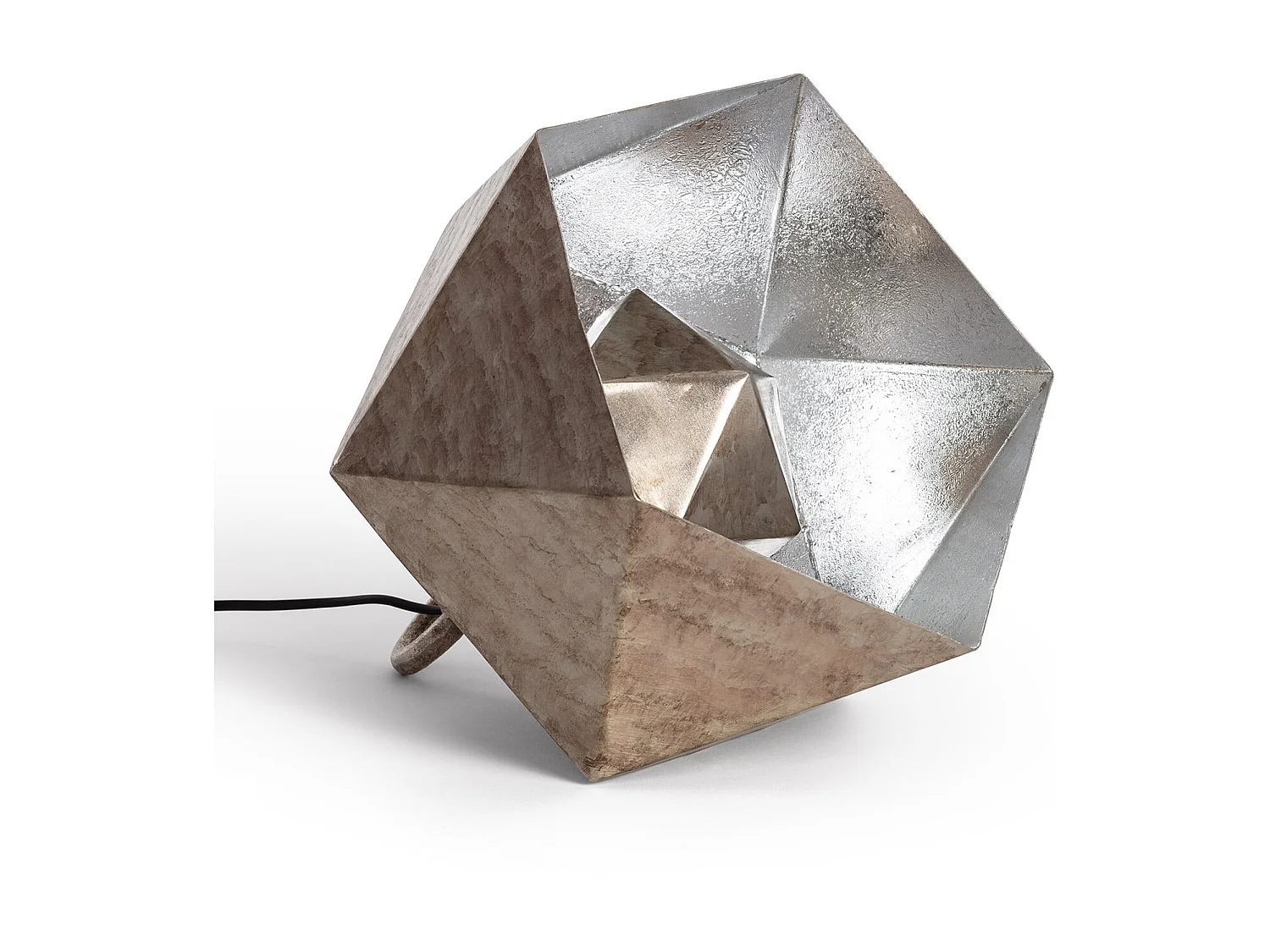 Lámpara de Mesa Metal Elia Plateado