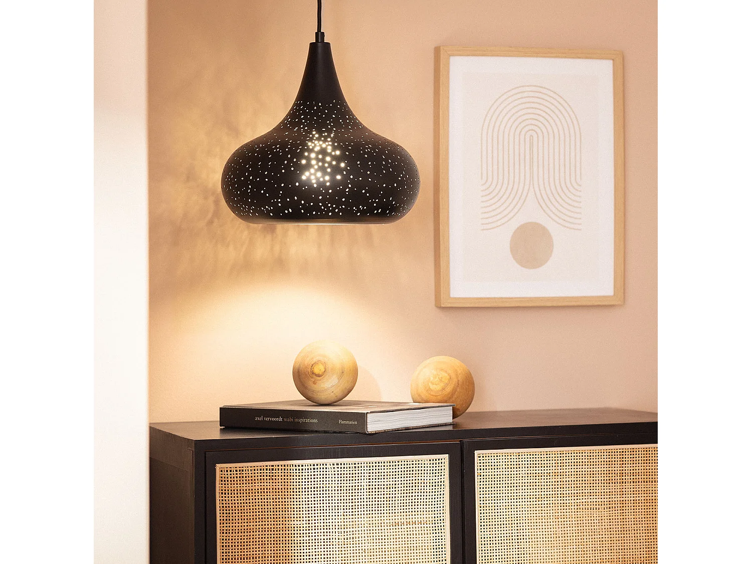 Suspension Métal Erea Noir