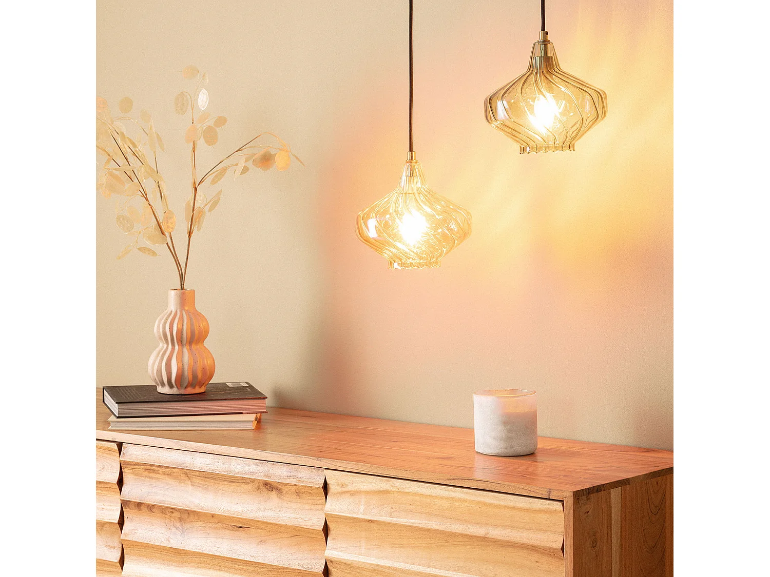 Suspension Verre Blas Transparent