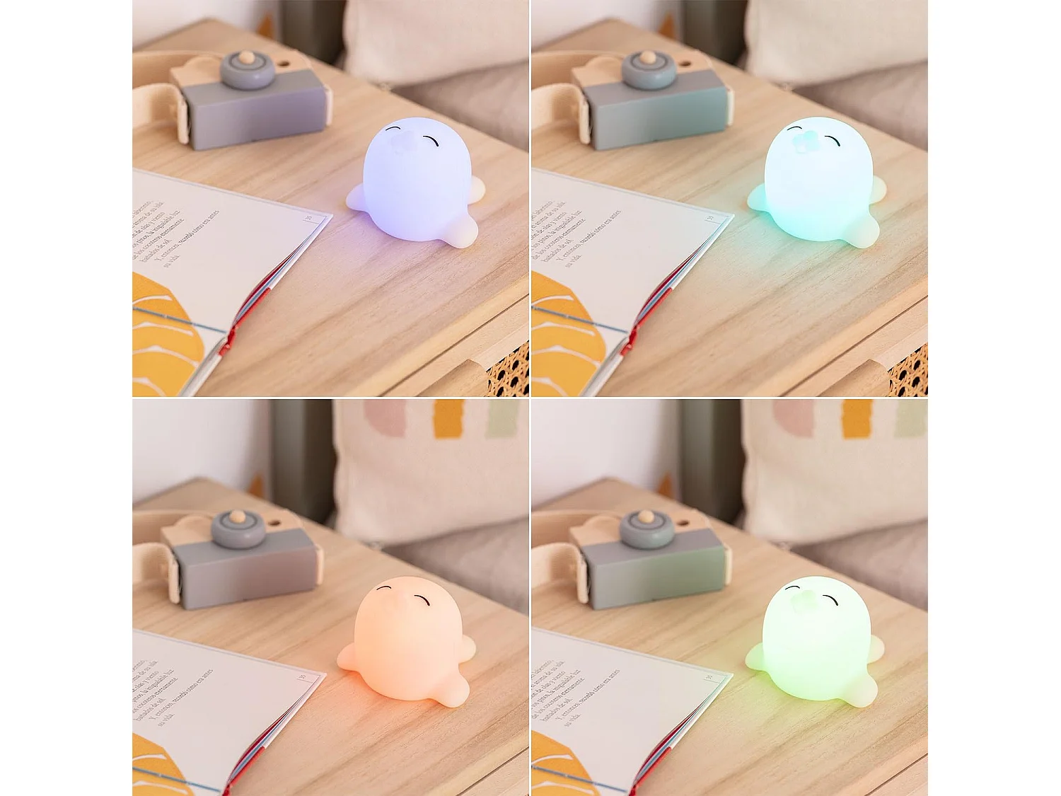 Luz Quitamiedos LED Foca RGB Silicona IP67 RGB