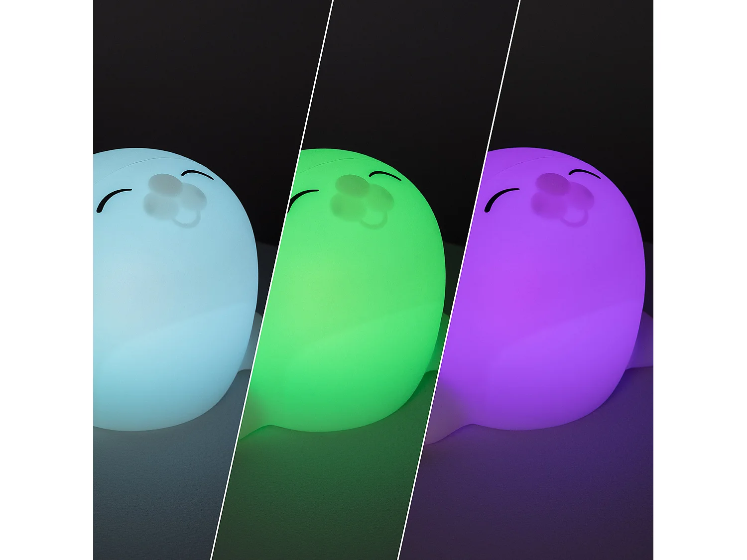 Luz Quitamiedos LED Foca RGB Silicona IP67 RGB