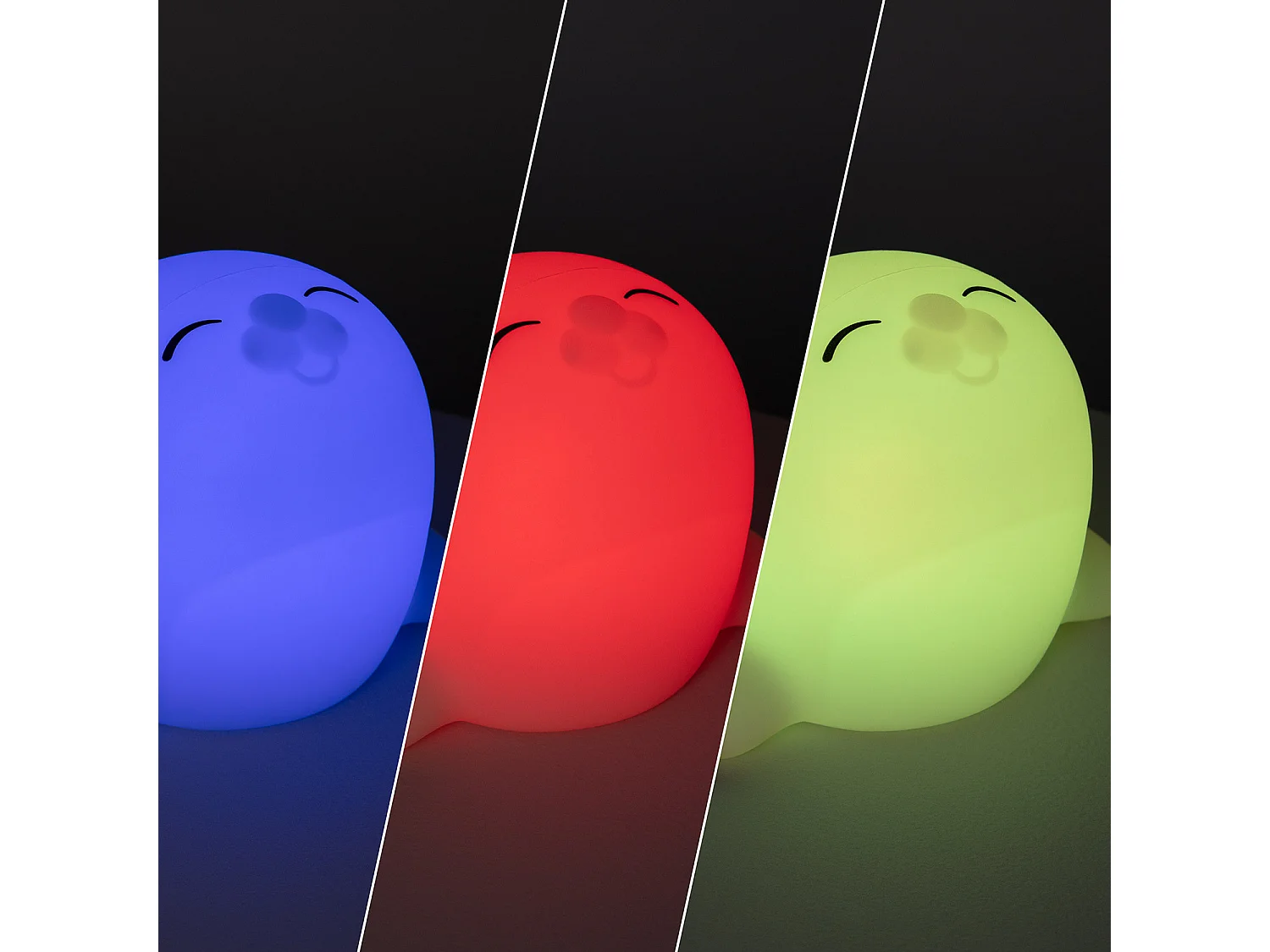 Luz Quitamiedos LED Foca RGB Silicona IP67 RGB