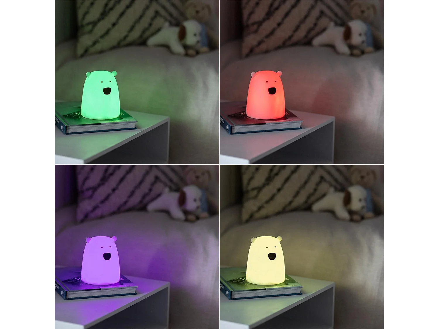 Luz Quitamiedos LED Infantil Oso RGB a Pilas RGB