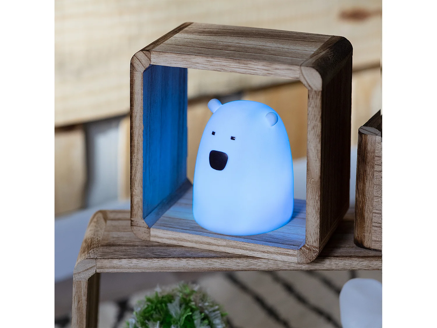 Luz Quitamiedos LED Infantil Oso RGB a Pilas RGB