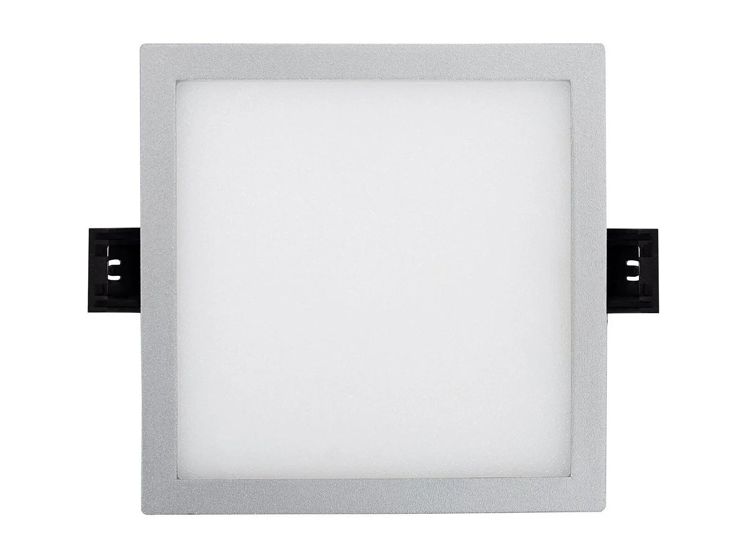 Pannello Downlight LED 8W Quadrato High Lumen Foro Ø75mm Argento 4000K Bianco Naturale