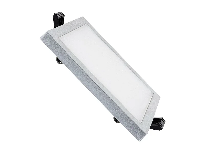 Dalle LED 8W Carrée High Lumen LIFUD Coupe Ø 75mm Argentée 4000K Blanc neutre