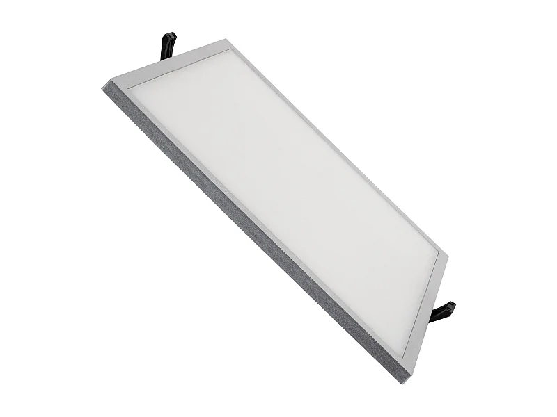 Dalle LED 30W Carrée High Lumen LIFUD Coupe Ø 200 mm Argentée 4000K Blanc neutre