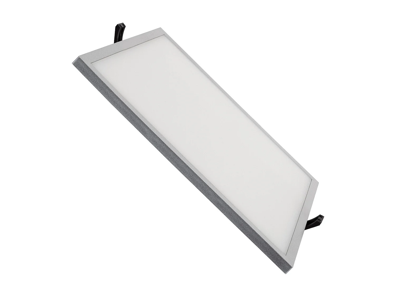 Dalle LED 30W Carrée High Lumen  Coupe Ø 200 mm Argentée 4000K Blanc neutre