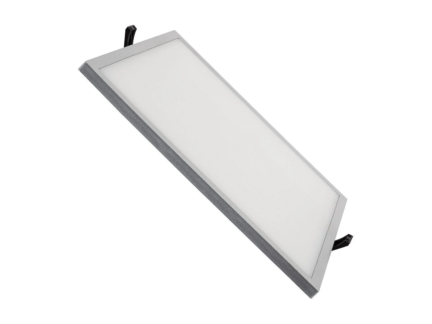 Pannello Downlight LED 30W Quadrato High Lumen Foro Ø200mm Argento 4000K Bianco Naturale