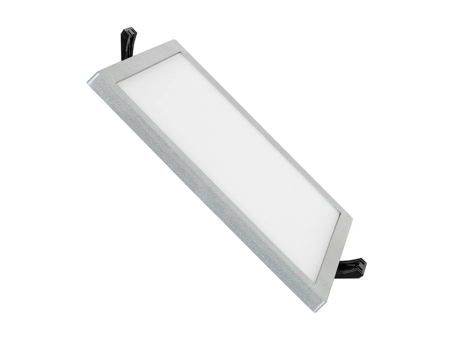 Pannello Downlight LED 16W Quardato Argento High Lumen Foro Ø135mm 4000K Bianco Naturale