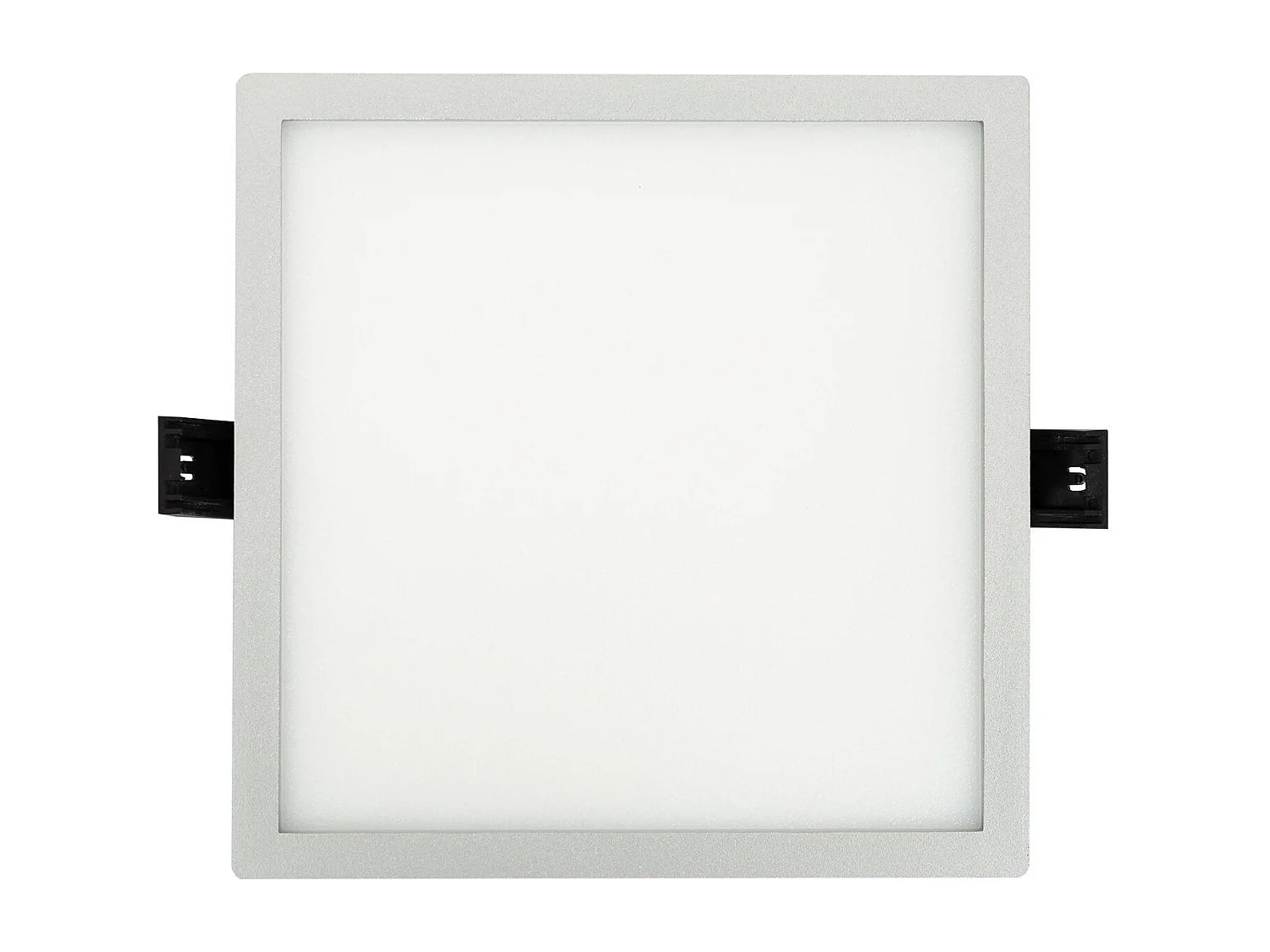 Pannello Downlight LED 16W Quardato Argento High Lumen Foro Ø135mm 4000K Bianco Naturale