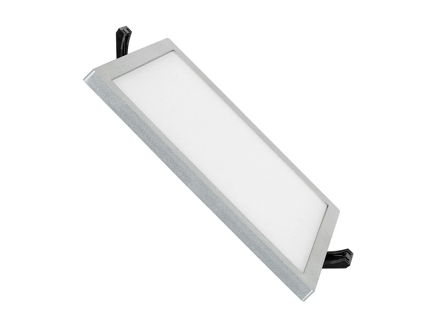 Pannello Downlight LED 16W Quardato Argento High Lumen Foro Ø135mm 4000K Bianco Naturale
