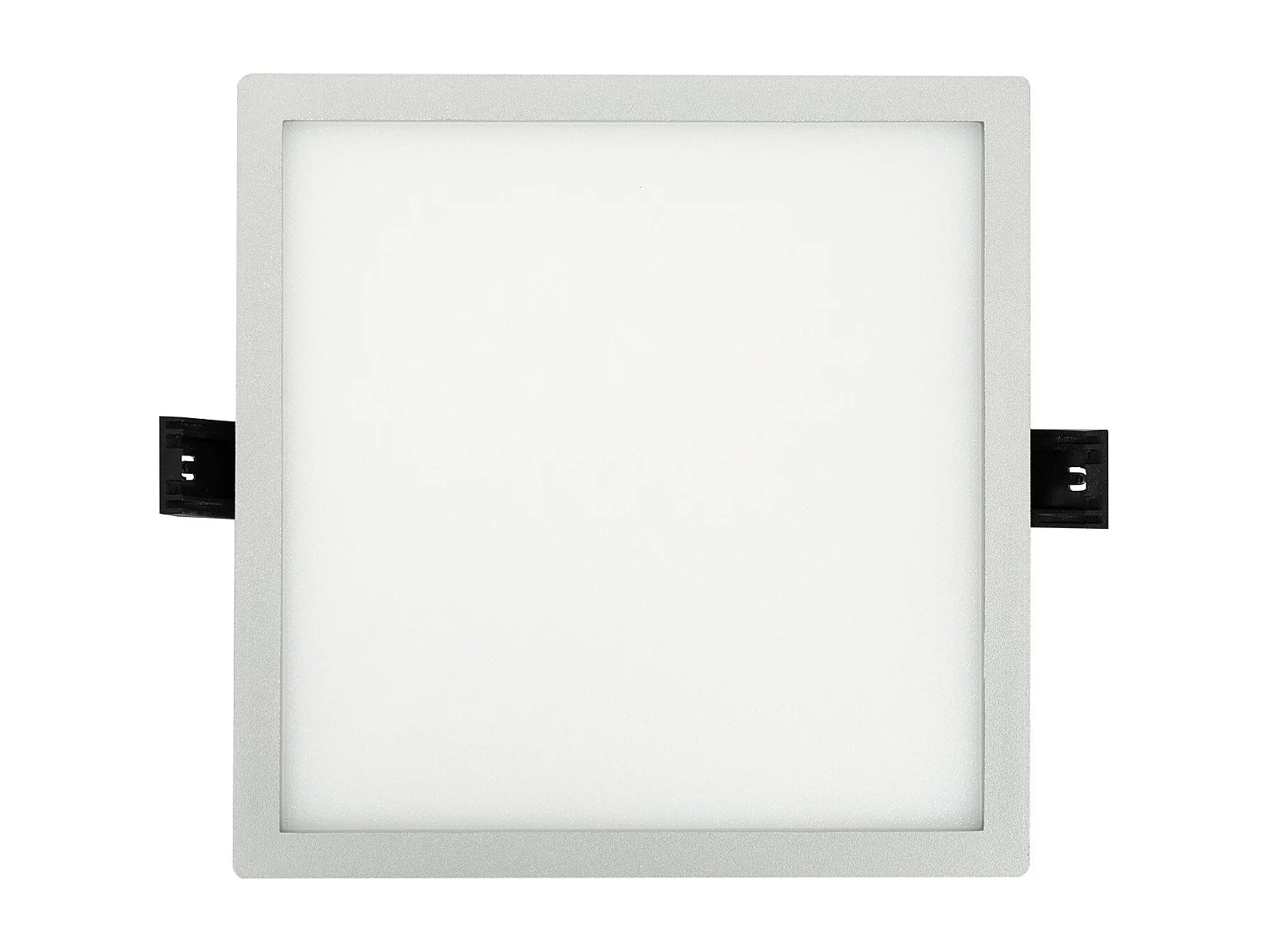 Pannello Downlight LED 16W Quardato Argento High Lumen Foro Ø135mm 4000K Bianco Naturale