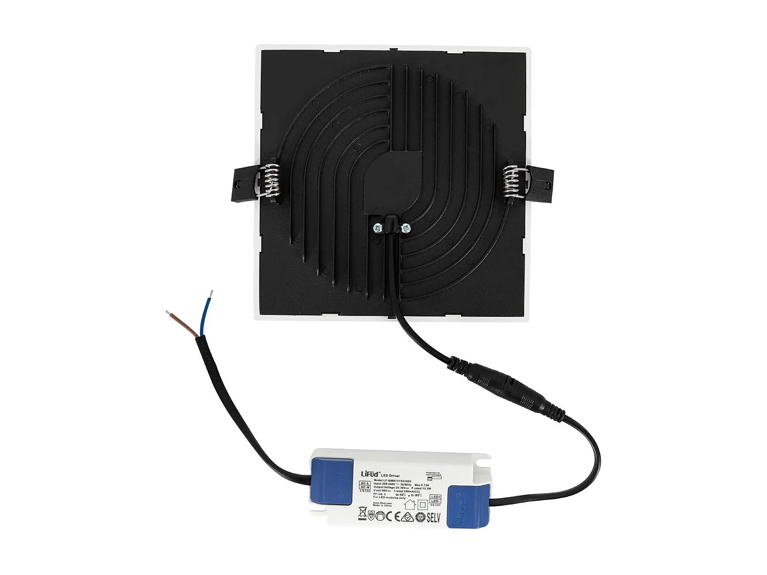 Dalle LED Carrée High Lumen 16W  Coupe Ø135mm 4000K Blanc neutre