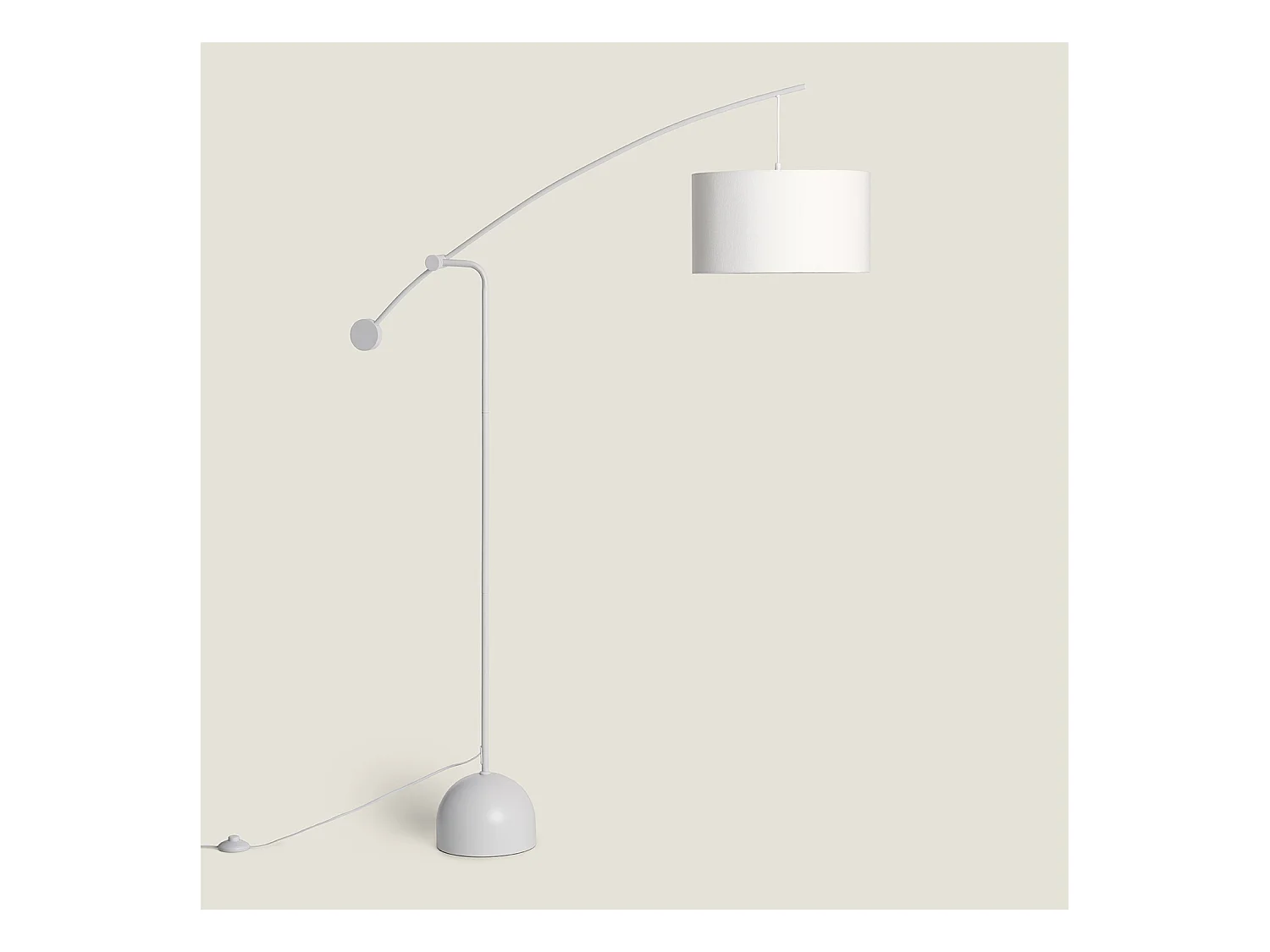 Lampada da Terra Metallo Meetkunde Bianco