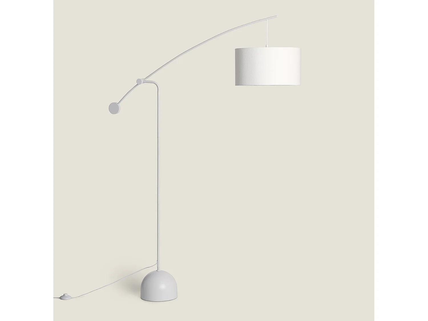 Lámpara de Pie Metal Meetkunde Blanco