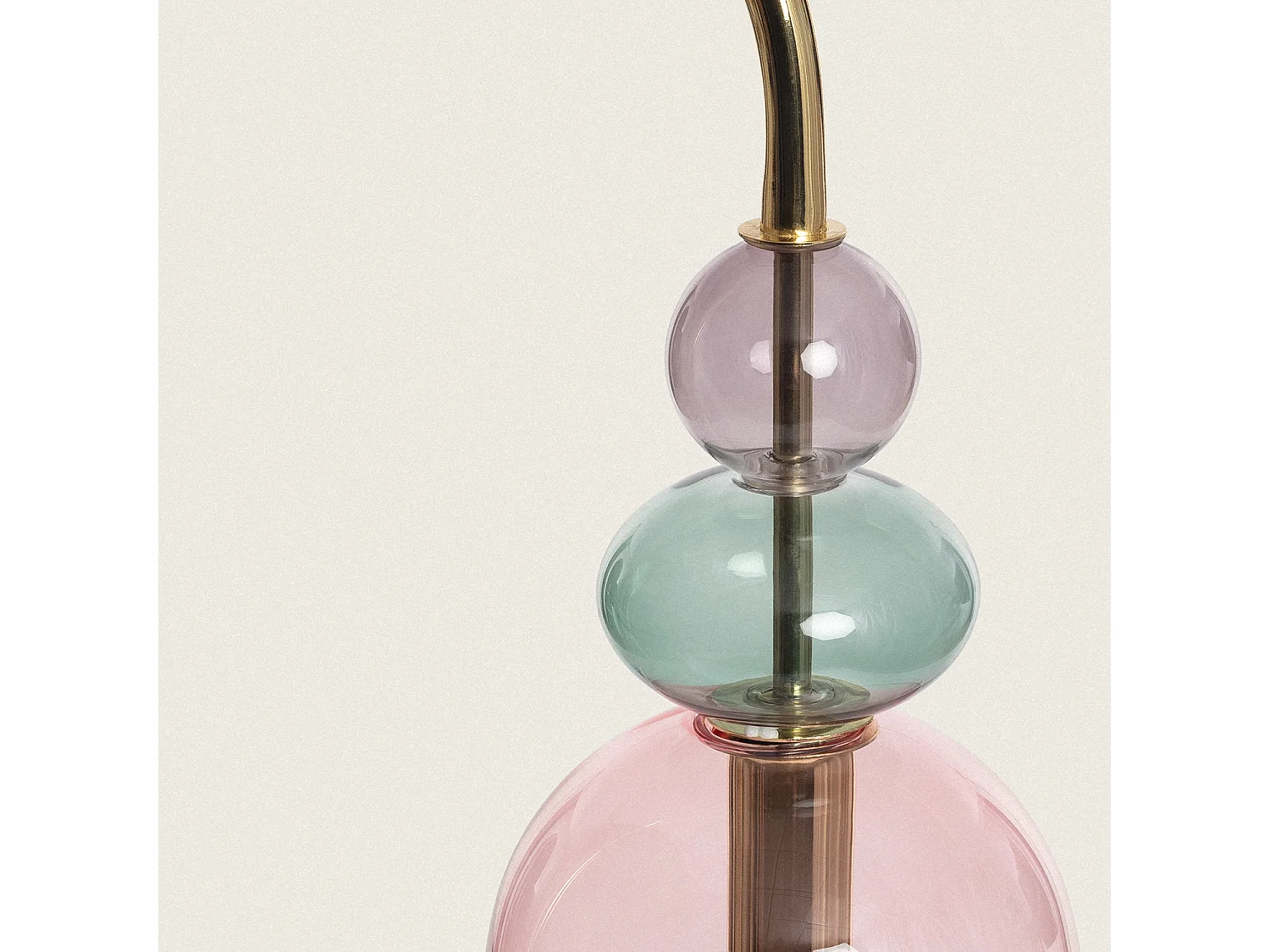 Lampadaire Métal et Verre Baudelaire Rose