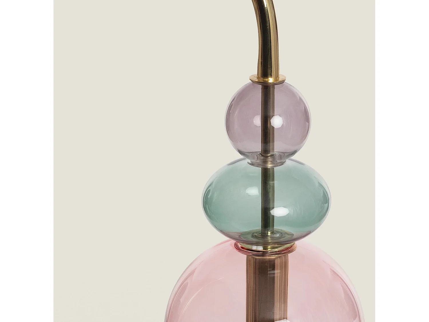 Lampadaire Métal et Verre Baudelaire Rose