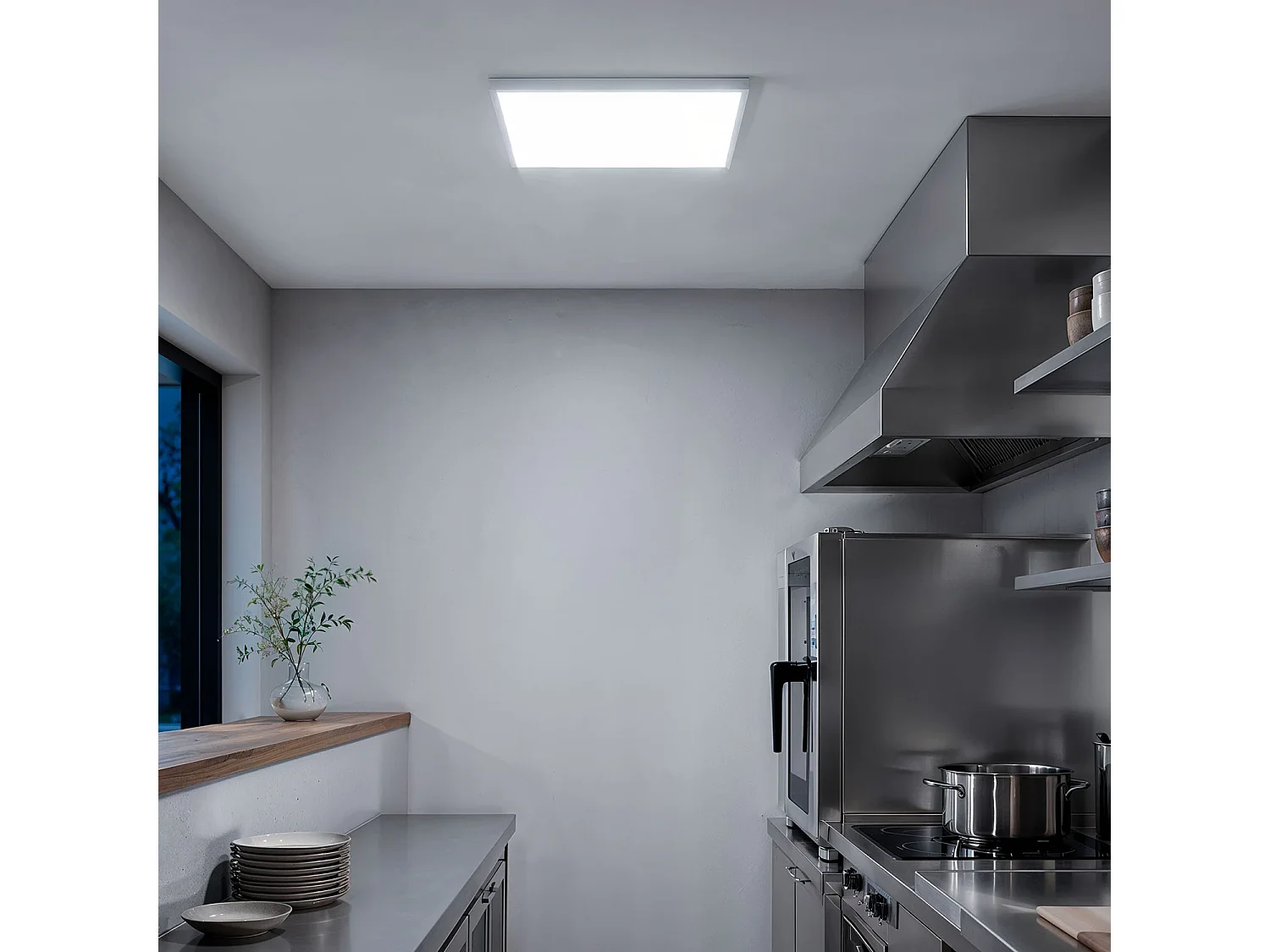 Plafoniera LED Quadrata 48W 600x600 mm 6000K Bianco Freddo