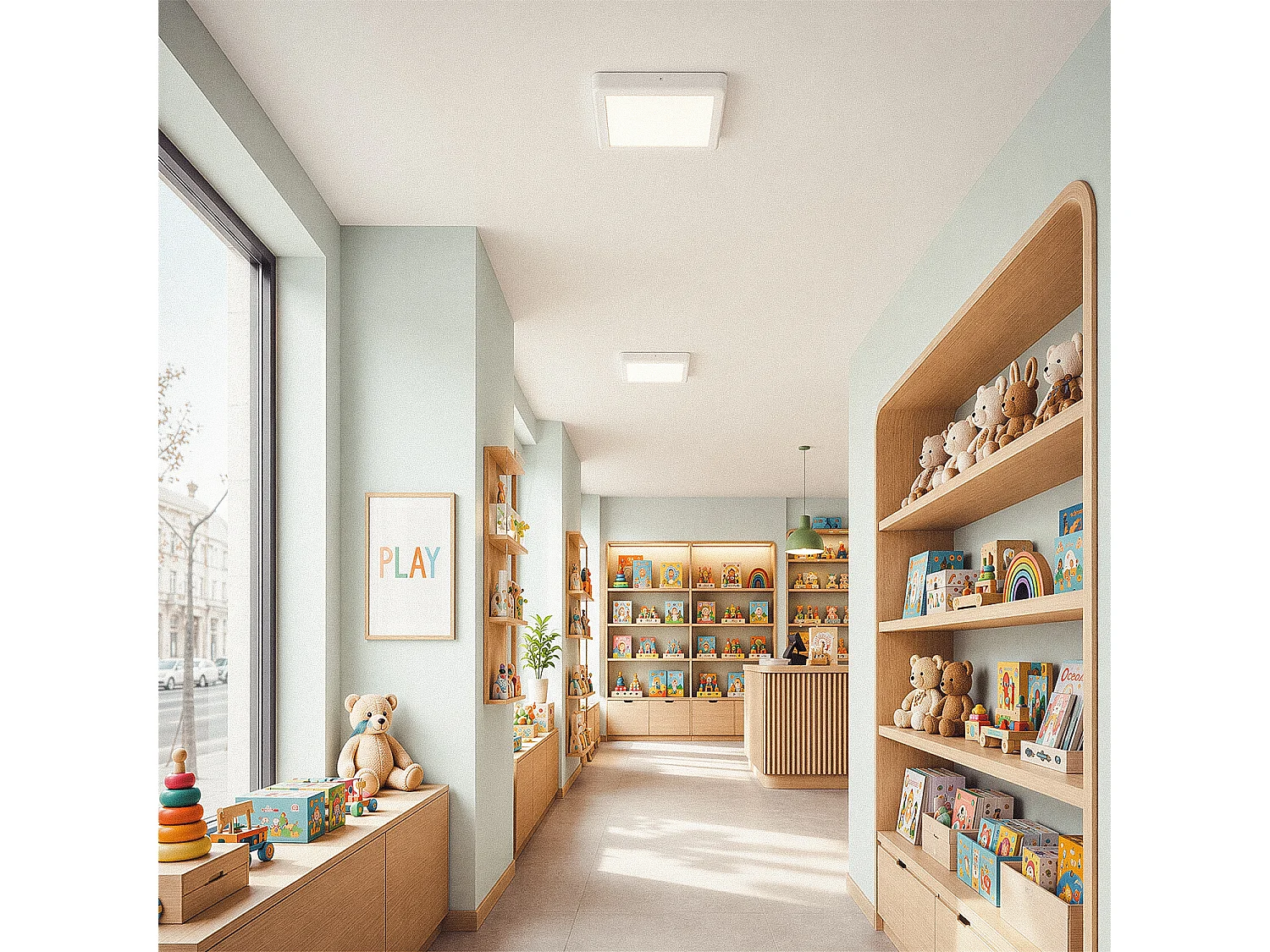Plafoniera LED 18W Quadrata Metallo 225x225 mm Design Bianco 2900K - 3200K Bianco Caldo