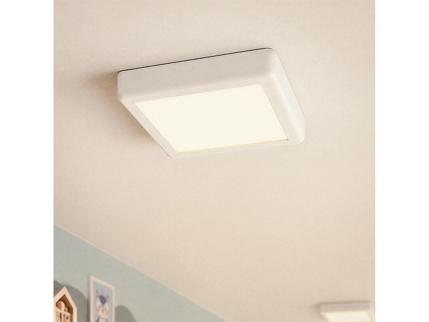 Plafoniera LED 18W Quadrata Metallo 225x225 mm Design Bianco 2900K - 3200K Bianco Caldo