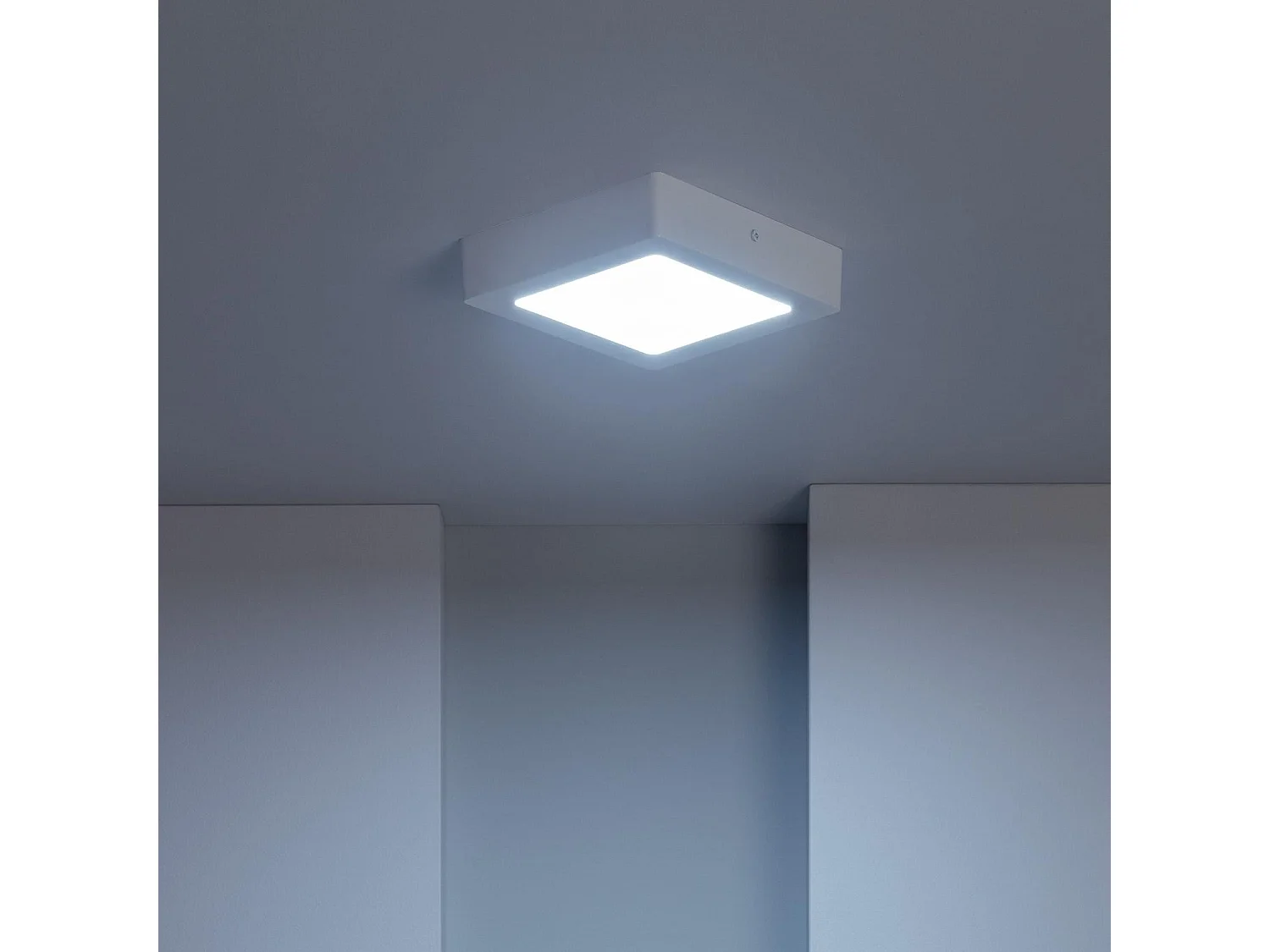 Plafonnier LED Carré 12W  170x170 mm 6000K Blanc froid